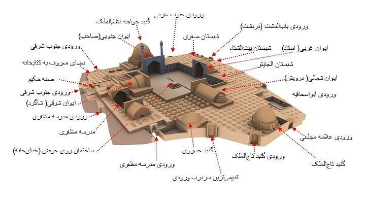 نقشه مسجد جامع اصفهان